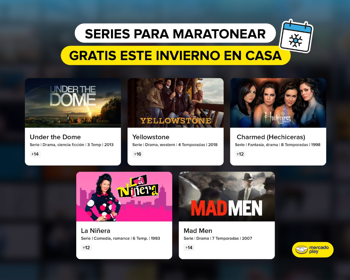 Invierno en casa: series gratis para maratonear en Mercado Play